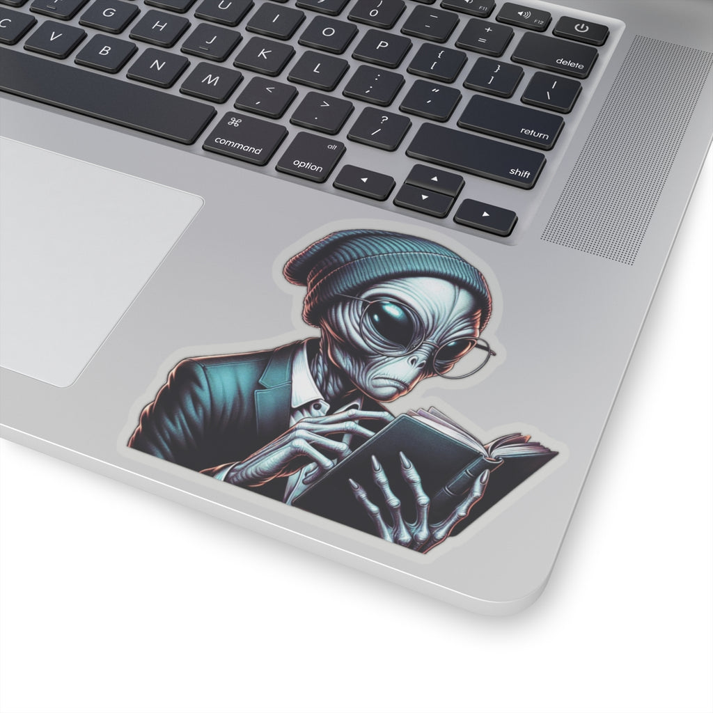 Bookish Alien Reader Sticker