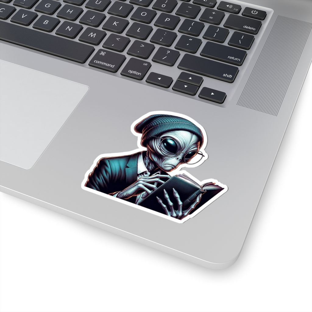 Bookish Alien Reader Sticker