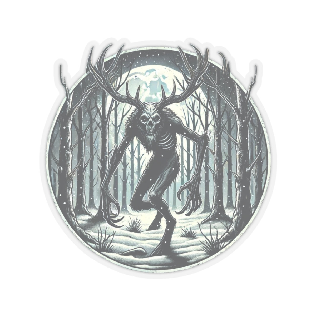 Wendigo Winter Forest Sticker