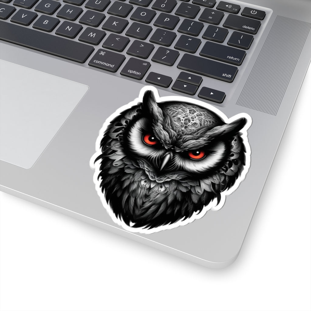 Gothic Red Eyed Owl Sticker