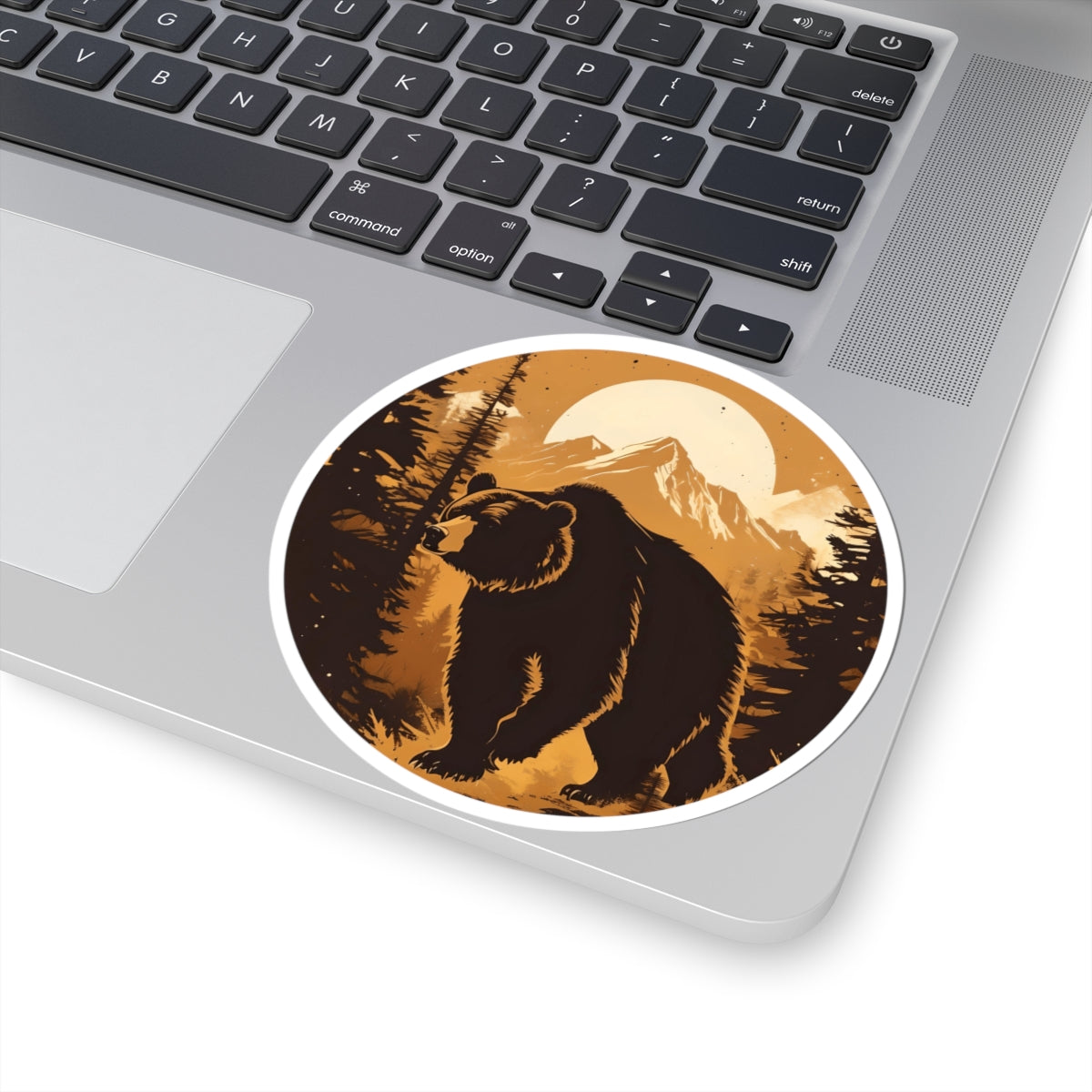 Grizzly Bear Mountain Sunset Sticker