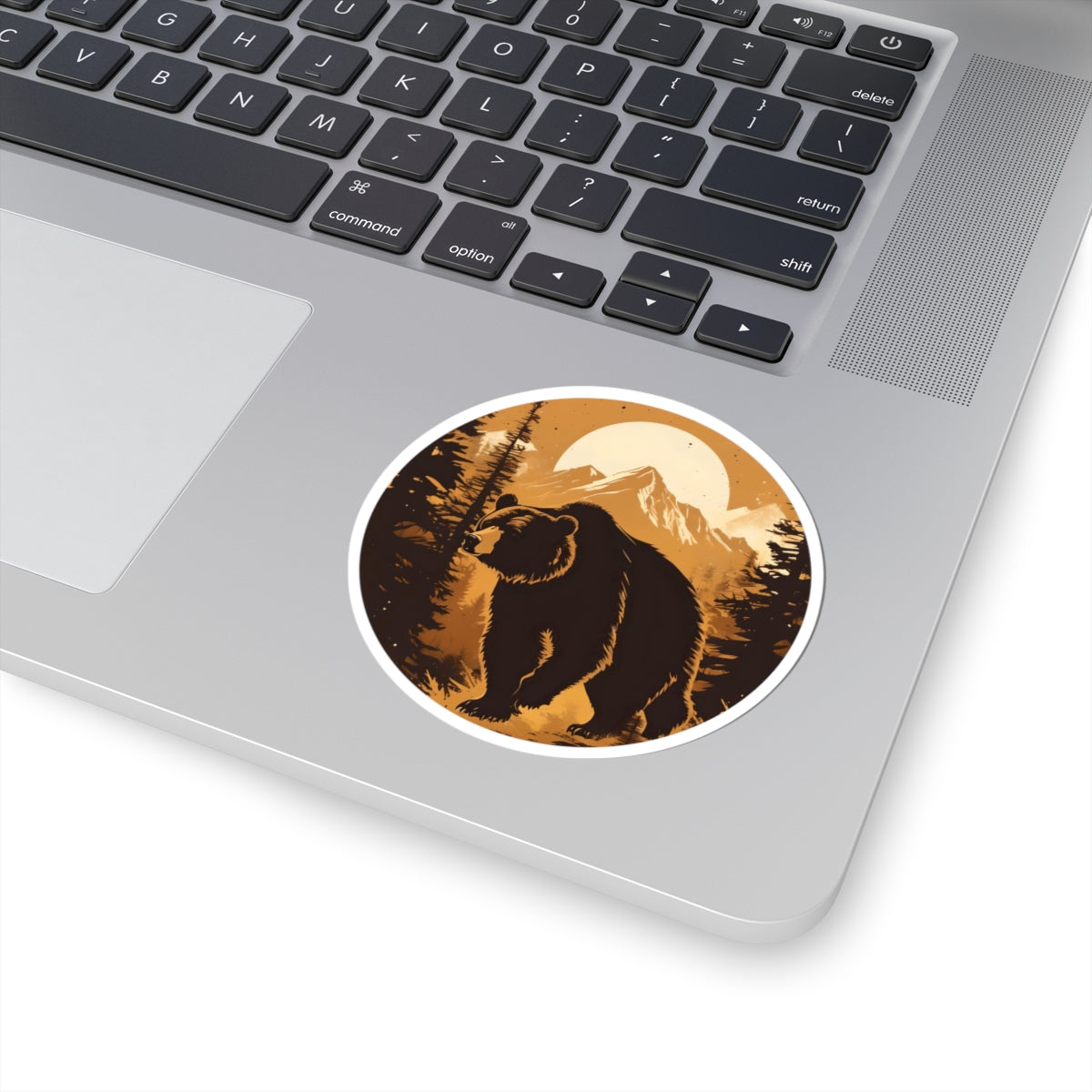 Grizzly Bear Mountain Sunset Sticker