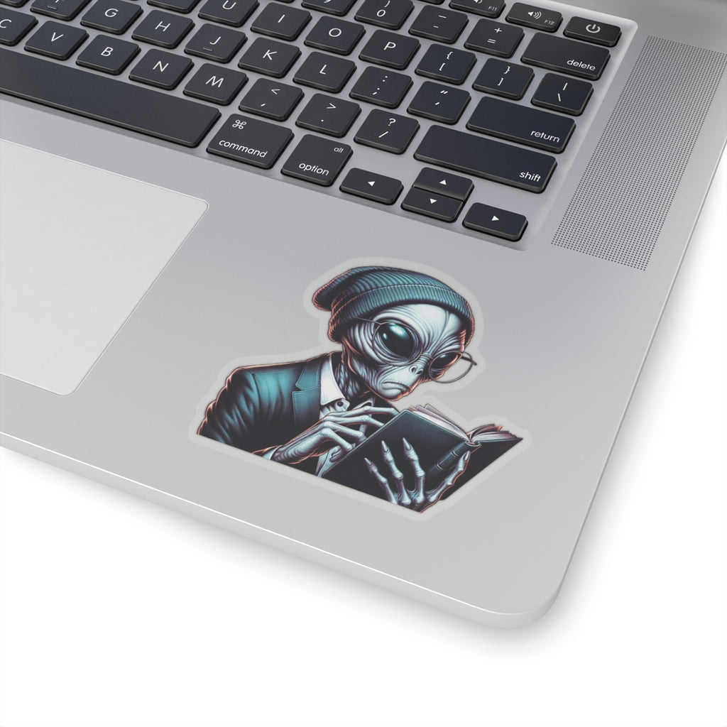 Bookish Alien Reader Sticker