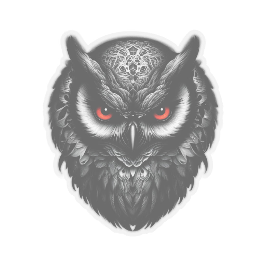 Gothic Red Eyed Owl Sticker