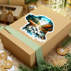 Labrador Silhouette Lake Scene Sticker