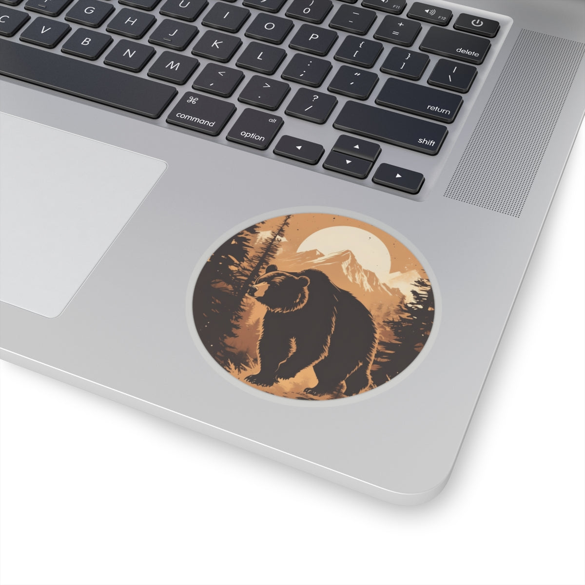 Grizzly Bear Mountain Sunset Sticker
