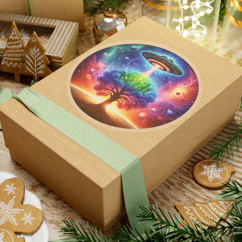 UFO Cosmic Tree Sticker