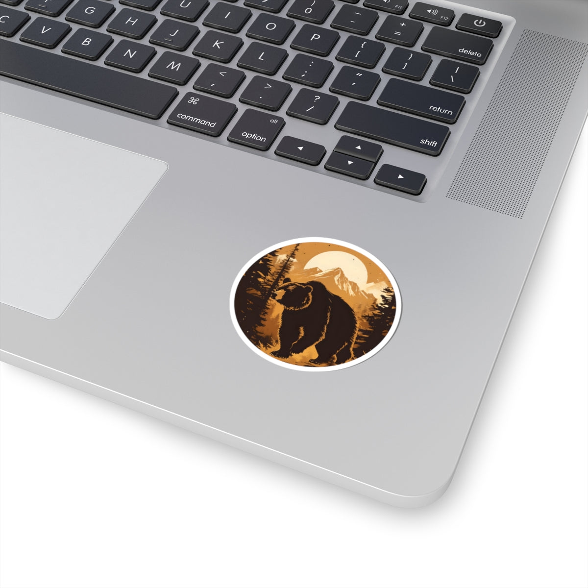 Grizzly Bear Mountain Sunset Sticker