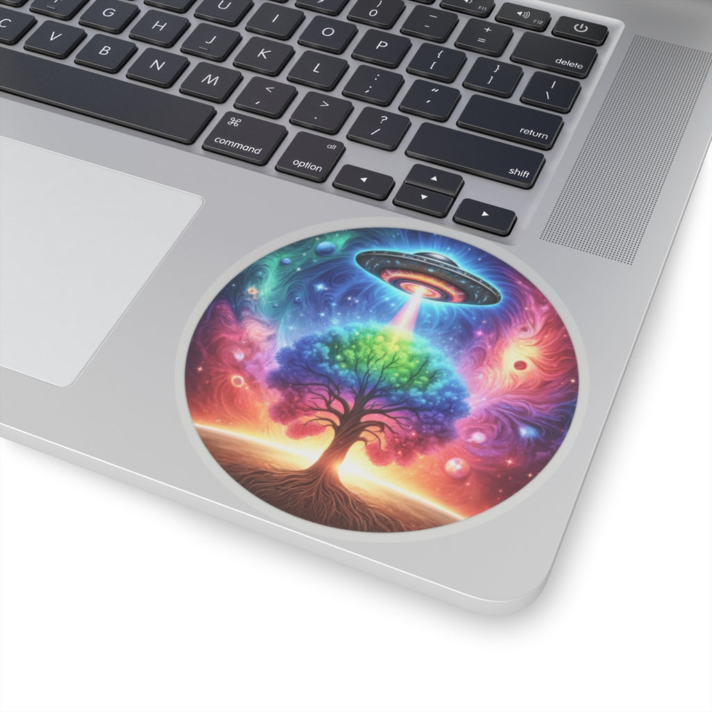 UFO Cosmic Tree Sticker