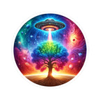 UFO Cosmic Tree Sticker