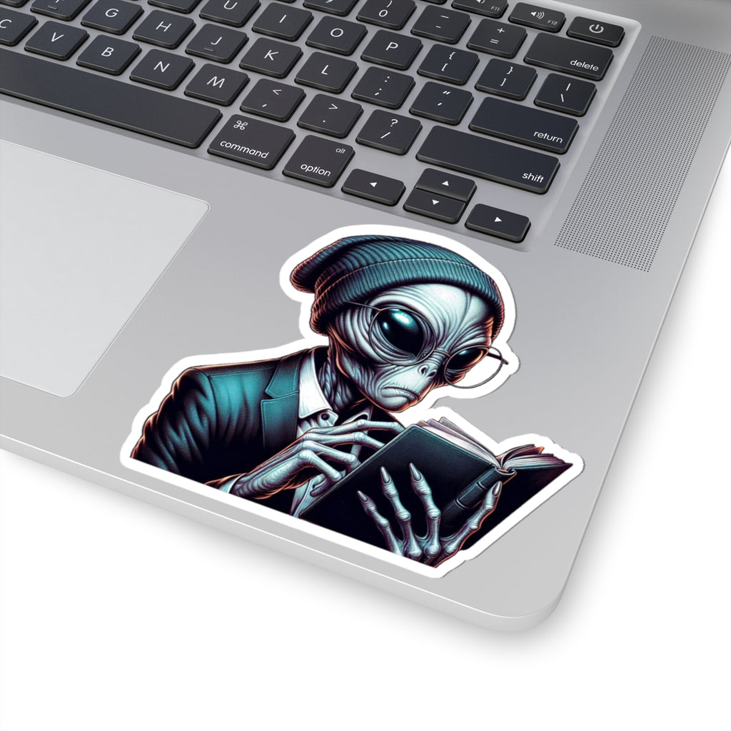 Bookish Alien Reader Sticker