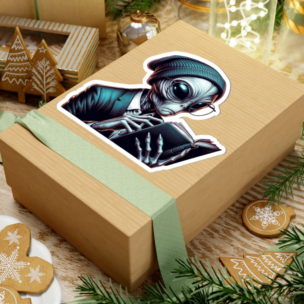 Bookish Alien Reader Sticker