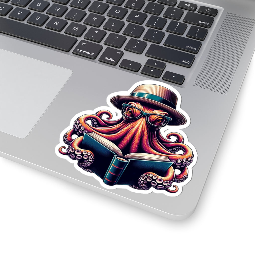 Bookish Octopus Reading Sticker
