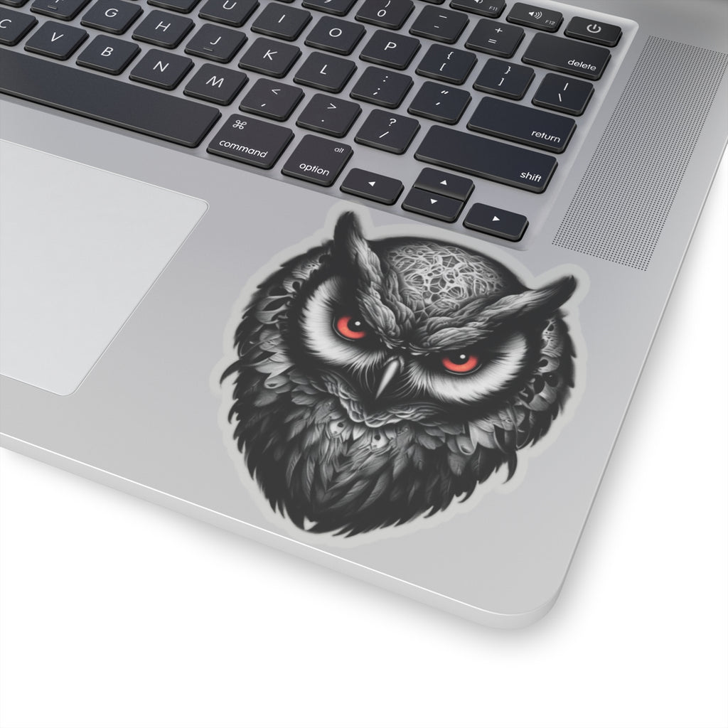 Gothic Red Eyed Owl Sticker