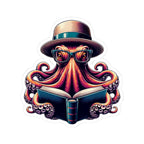 Bookish Octopus Reading Sticker