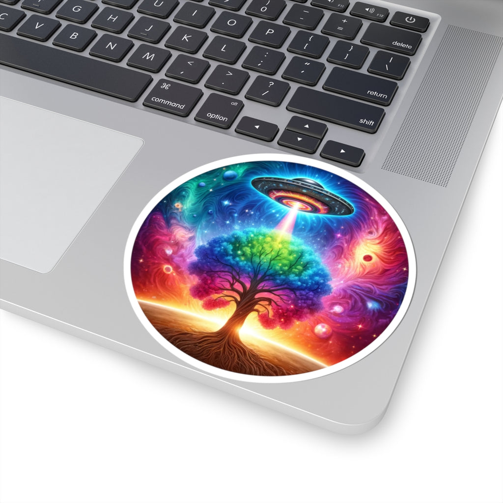 UFO Cosmic Tree Sticker