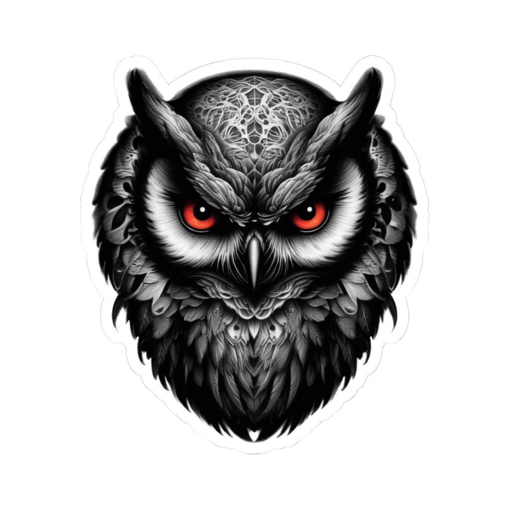 Gothic Red Eyed Owl Sticker